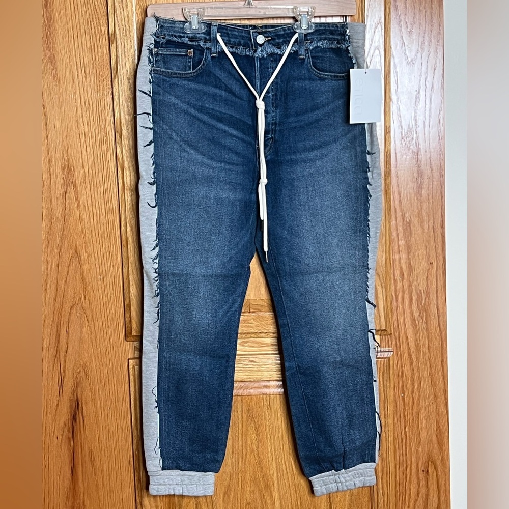 NEW Etica Boy Straight Leg Jeans Womens 31 Ankle Organic Ethical Eclectic